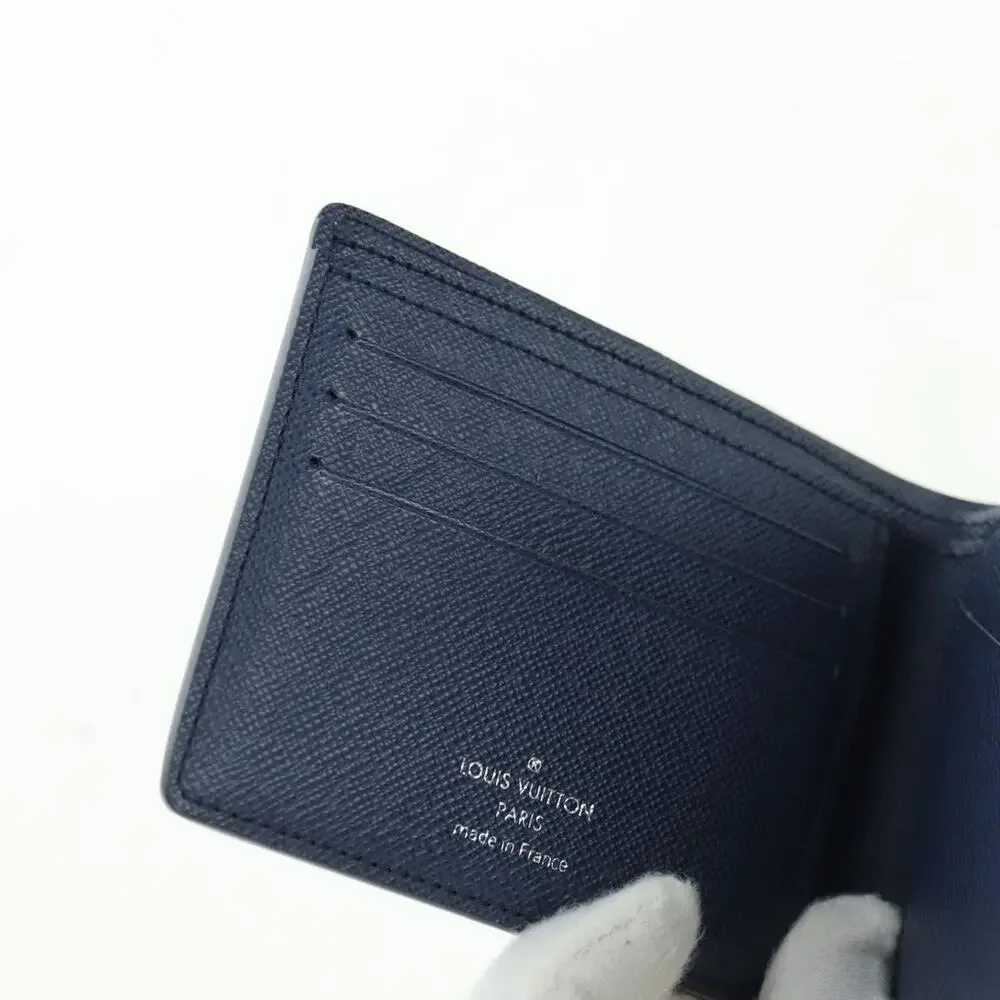 Louis Vuitton Monogram Watercolor Portefeuille Multi Ple Wallet Blue
